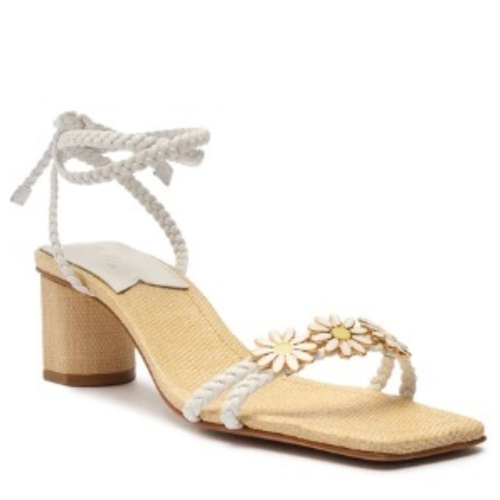 $89 NWT SCHUTZ White Daisy Leather Sandal
